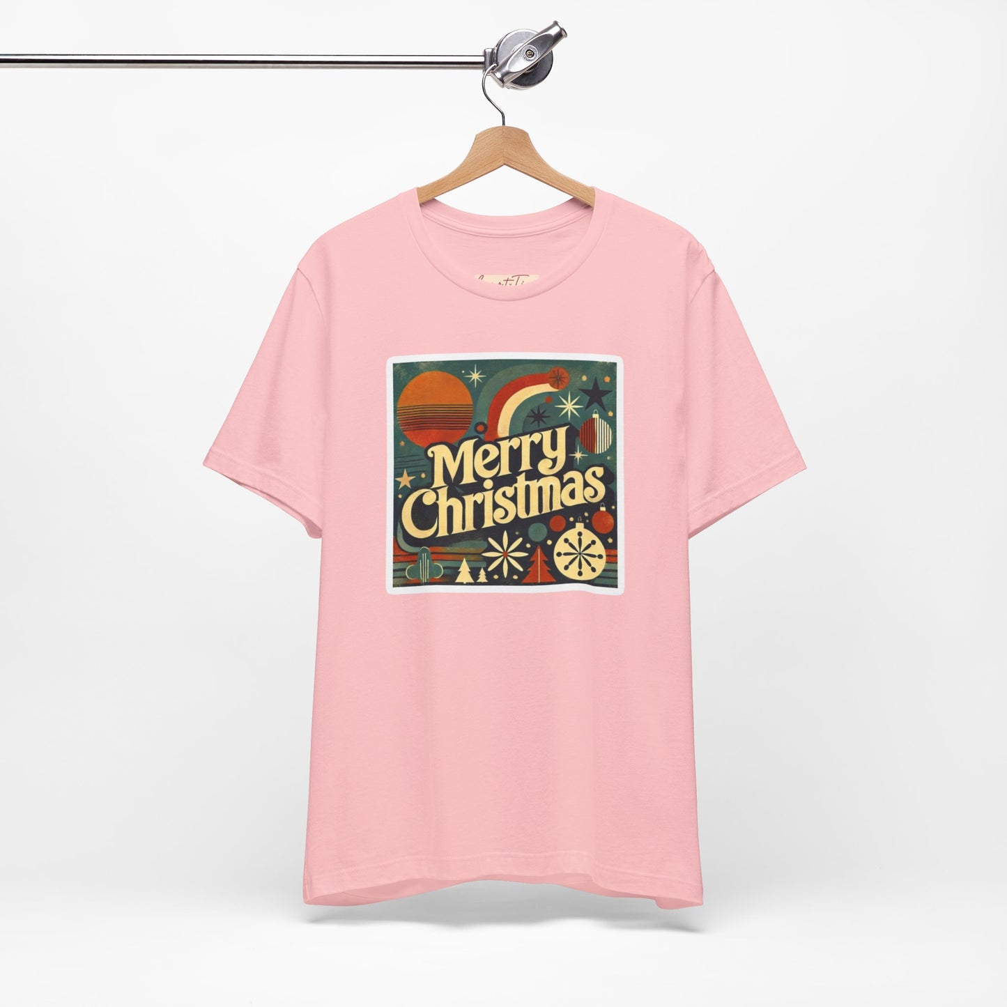 Vintage Retro Merry Christmas Unisex Short Sleeve Tee, Holiday Gift, Festive Shirt, Christmas Apparel, Casual Wear