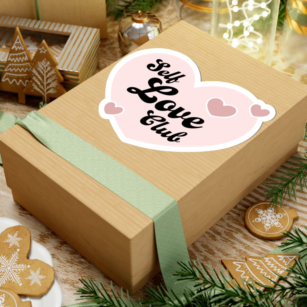 Self Love Club Stickers | Cute Laptop Decals, Affirmation Stickers, Heart Stickers, Gift for Friends, Self-Care Decor