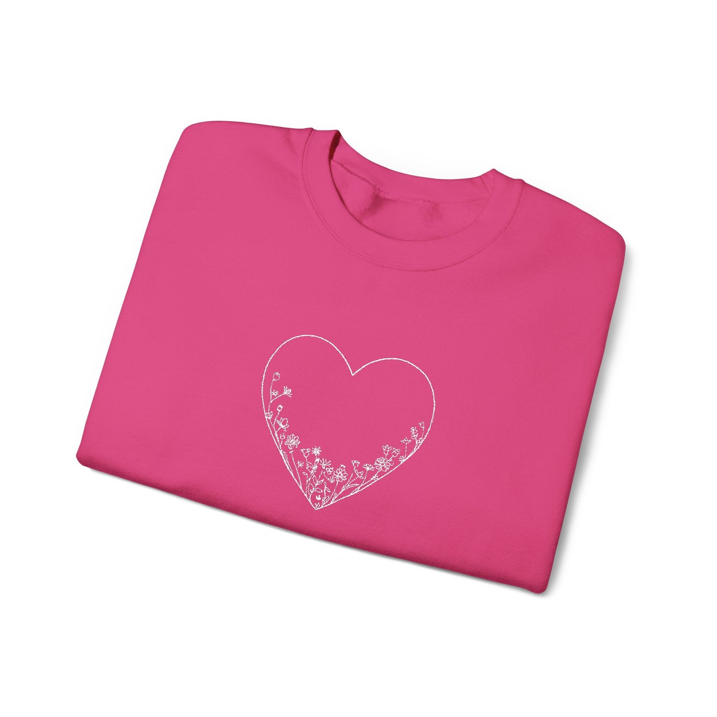 Heartfelt Love Crewneck Sweatshirt - Cozy Gift, Casual Wear, Valentine's Day, Anniversary, Comfort
