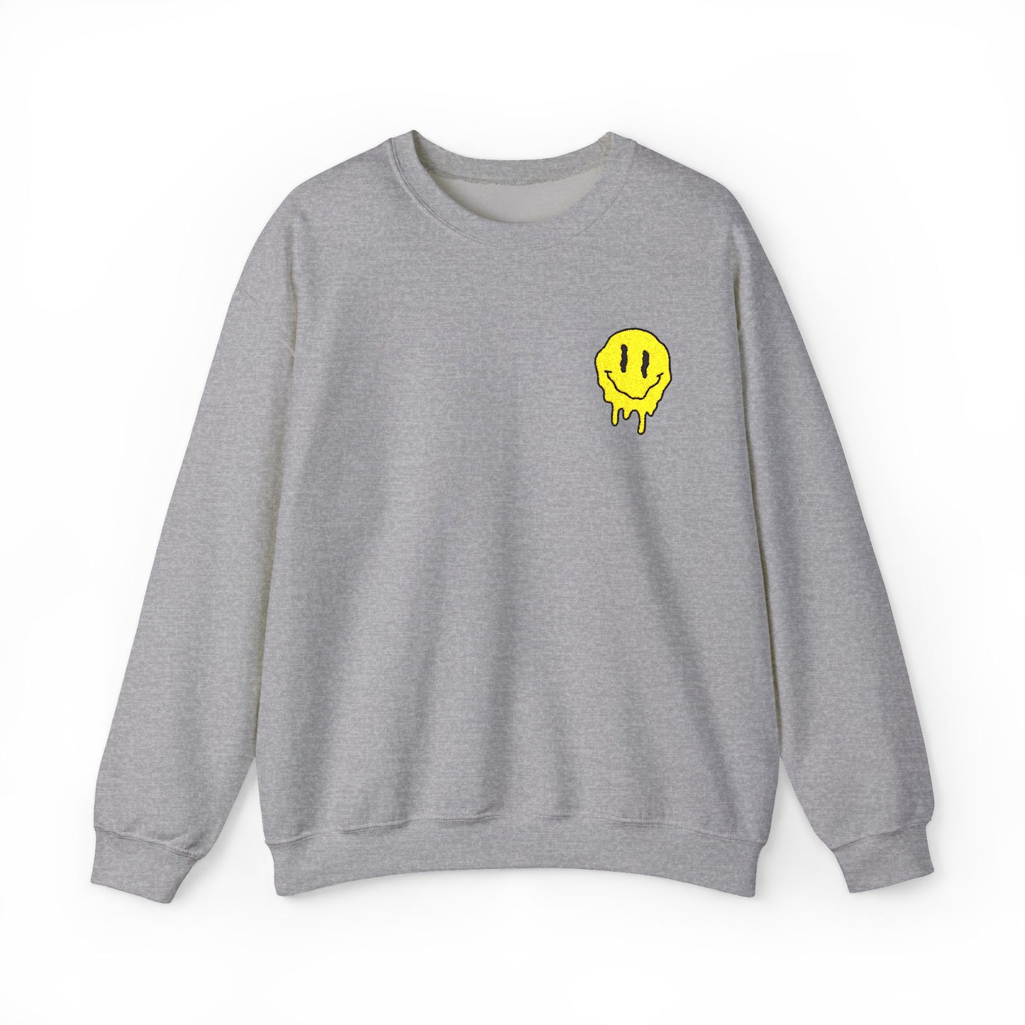 Smiley Face Sweatshirt, Cozy Crewneck, Unisex Pullover, Casual Outerwear, Gift for Friends, Everyday Comfort