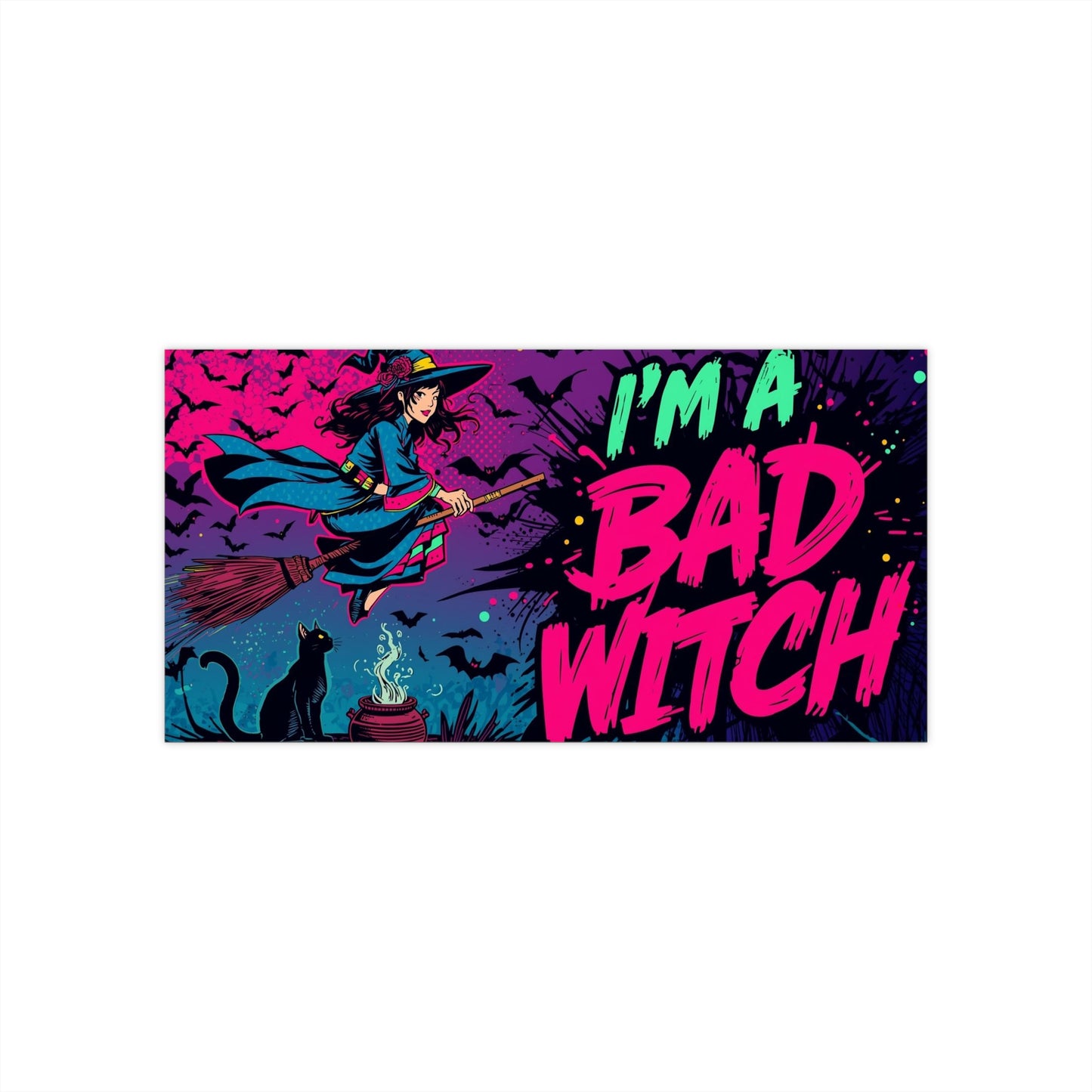 Witchy Bumper Stickers - Express Your Inner Bad Witch, Halloween Decor, Car Accessories, Spooky Vibes, Witchcraft Enthusiasts