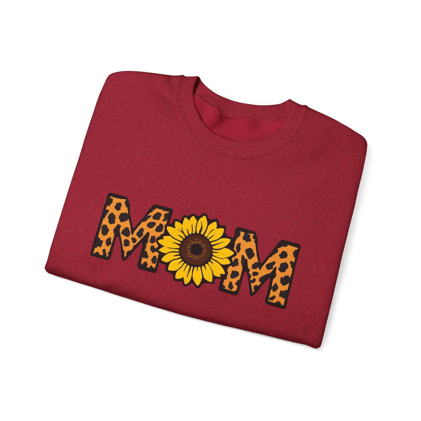 Sunflower Mom Crewneck Sweatshirt, Cozy Gift for Mothers, Mother's Day Apparel, Birthday Gift, Stylish Casual Wear