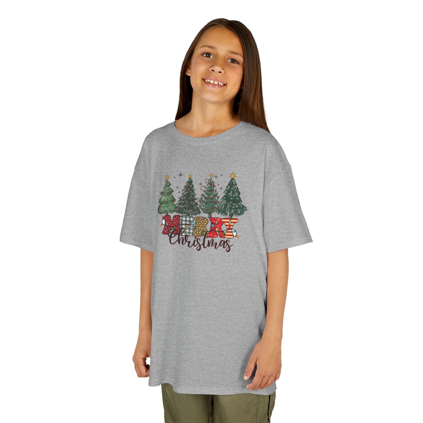 Merry Christmas Festive Kids Tee - Merry Christmas Design, Holiday Gift, Fun Family Outfits, Cute Christmas Apparel, Winter Merch