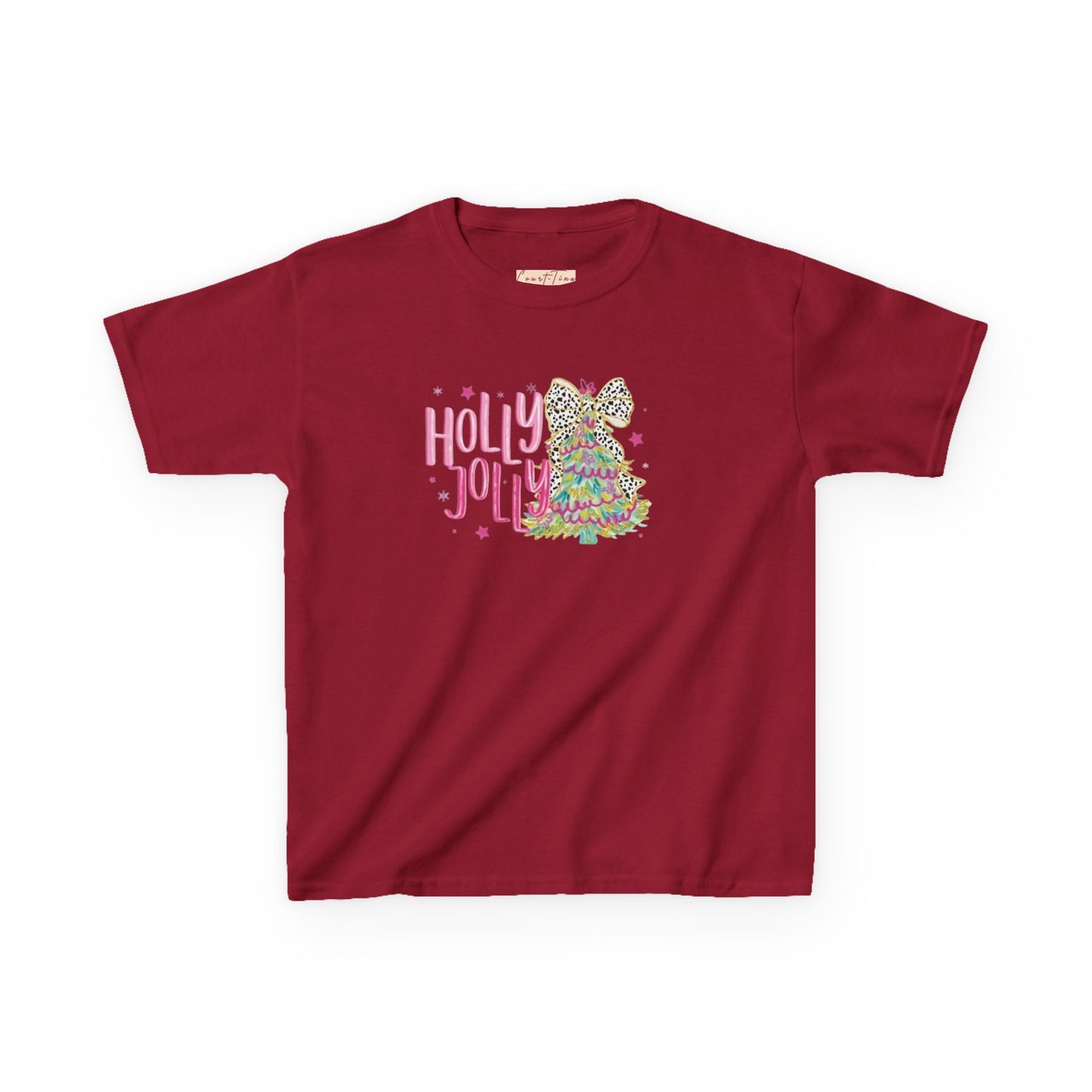 Holly Jolly Kids Tee, Festive Youth Shirt, Christmas Apparel, Fun Gift for Kids, Joyful T-Shirt for Celebrations