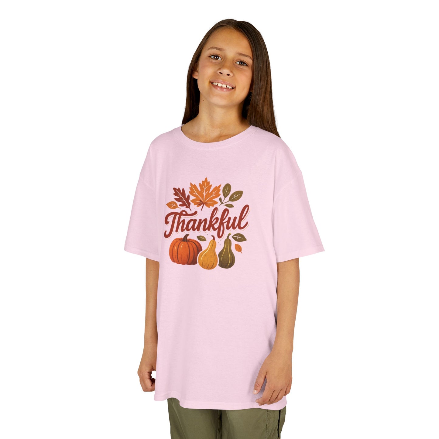 Thankful Kids Tee for Fall Celebrations, Autumn T-Shirt, Thanksgiving Apparel, Seasonal Kidswear, Family Gatherings Clothing
