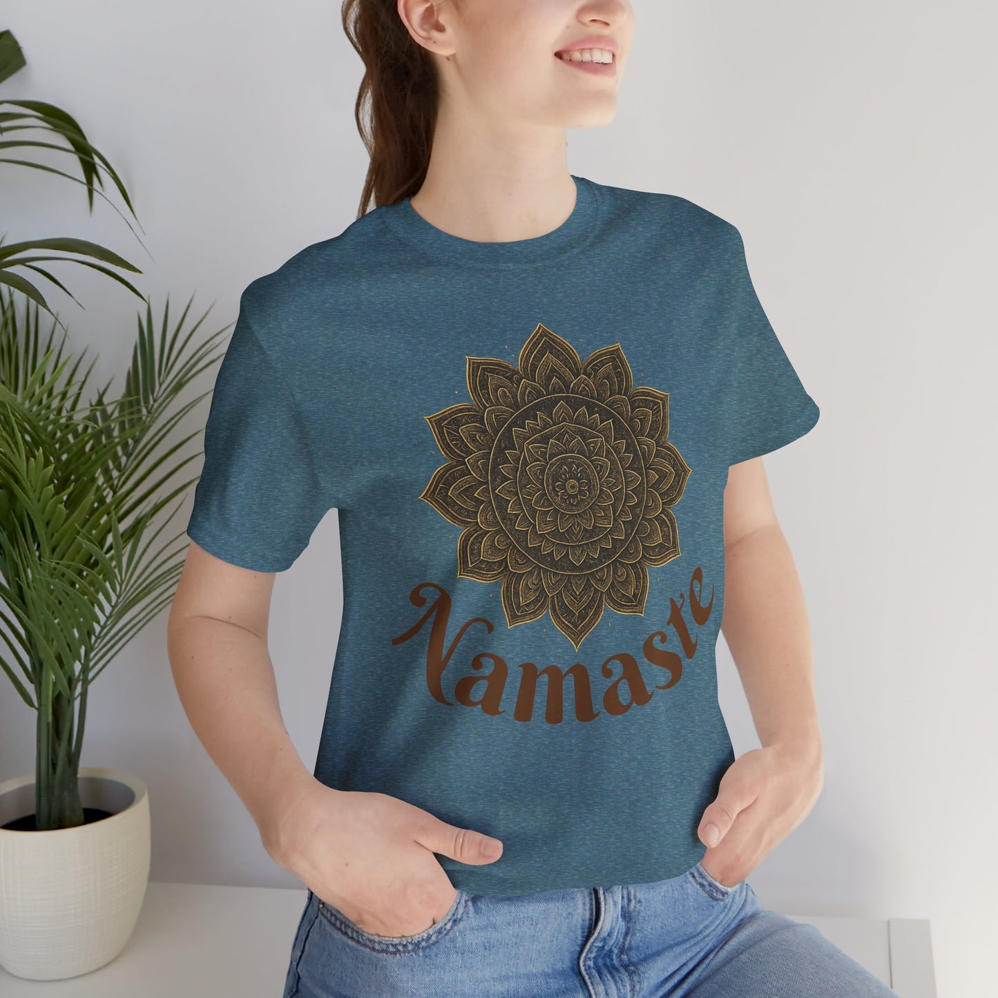 Bohemian Mandala Unisex Jersey Tee - Casual Wear, Graphic T-Shirt, Gift for Yoga Lovers, Spiritual Apparel, Everyday Comfort