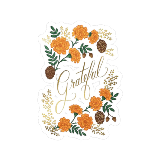 Grateful Floral Vinyl Decals