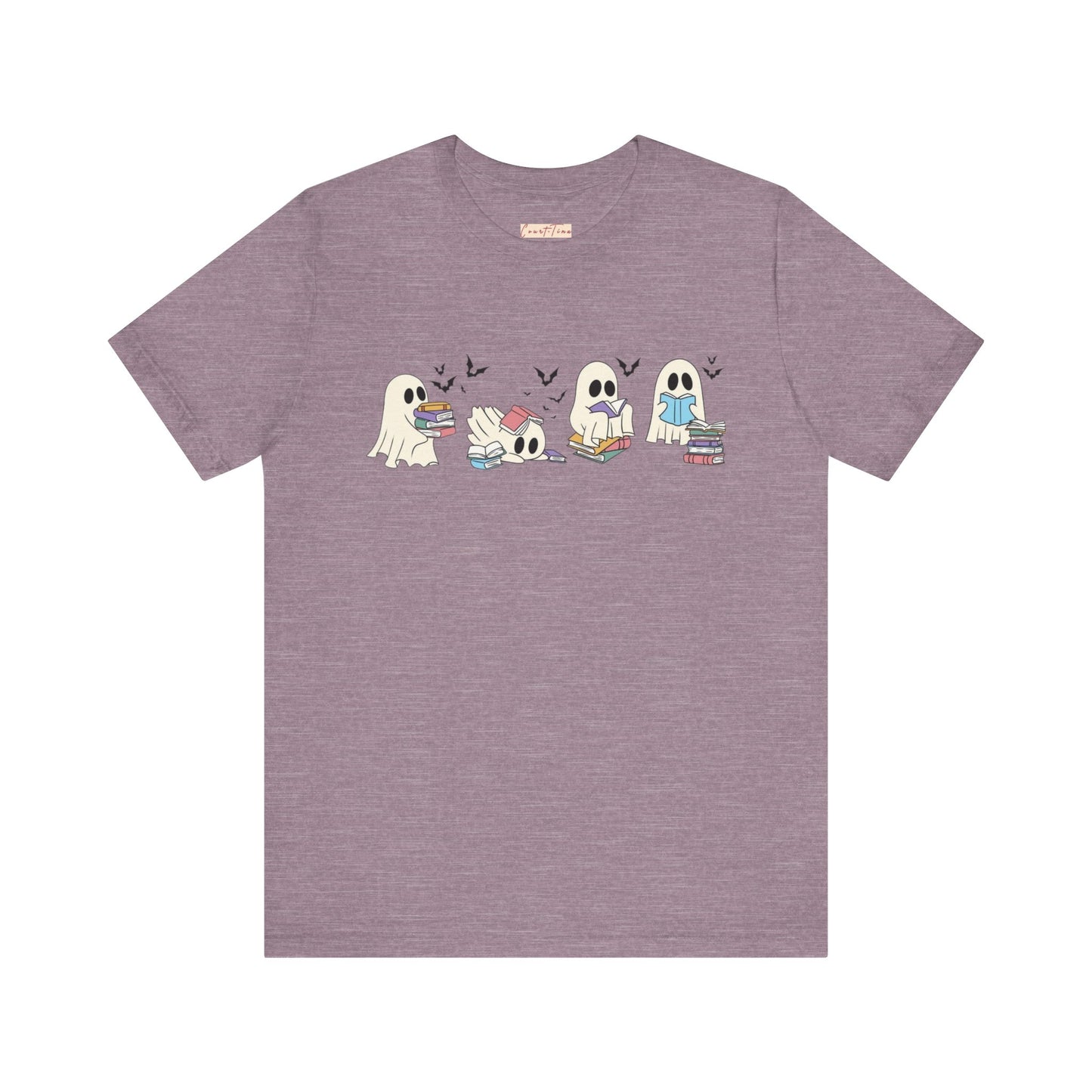 Ghostly Reading Tee - Cute Unisex Tee, Perfect for Book Lovers, Halloween, Casual Wear, Gifts for Readers, Cozy Style