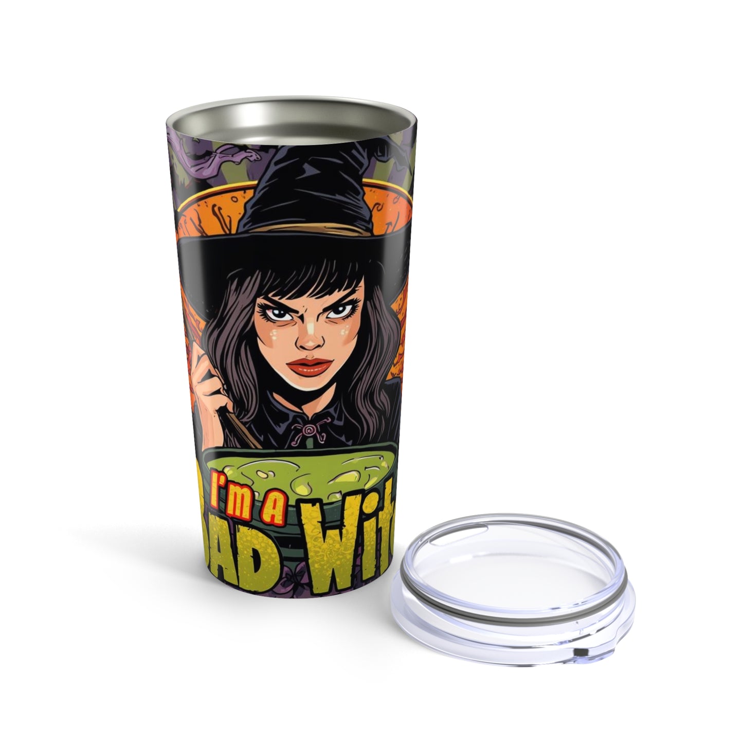 Spooky Witch Tumbler 20oz | Halloween Mug, Witch Gifts, Autumn Decor, Witchy Drinkware, Fall Beverage Tumbler