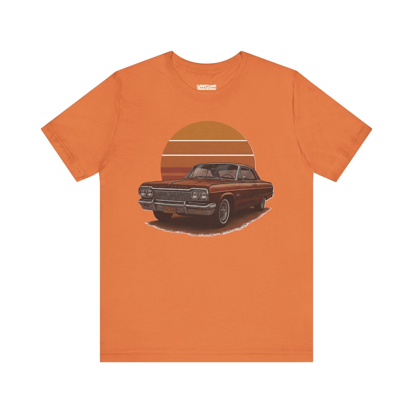 Retro Car Graphic Tee - Vintage Sunset Shirt, Perfect for Car Lovers, Gift for Him, Summer Style, Casual Wear, Unisex Fashion