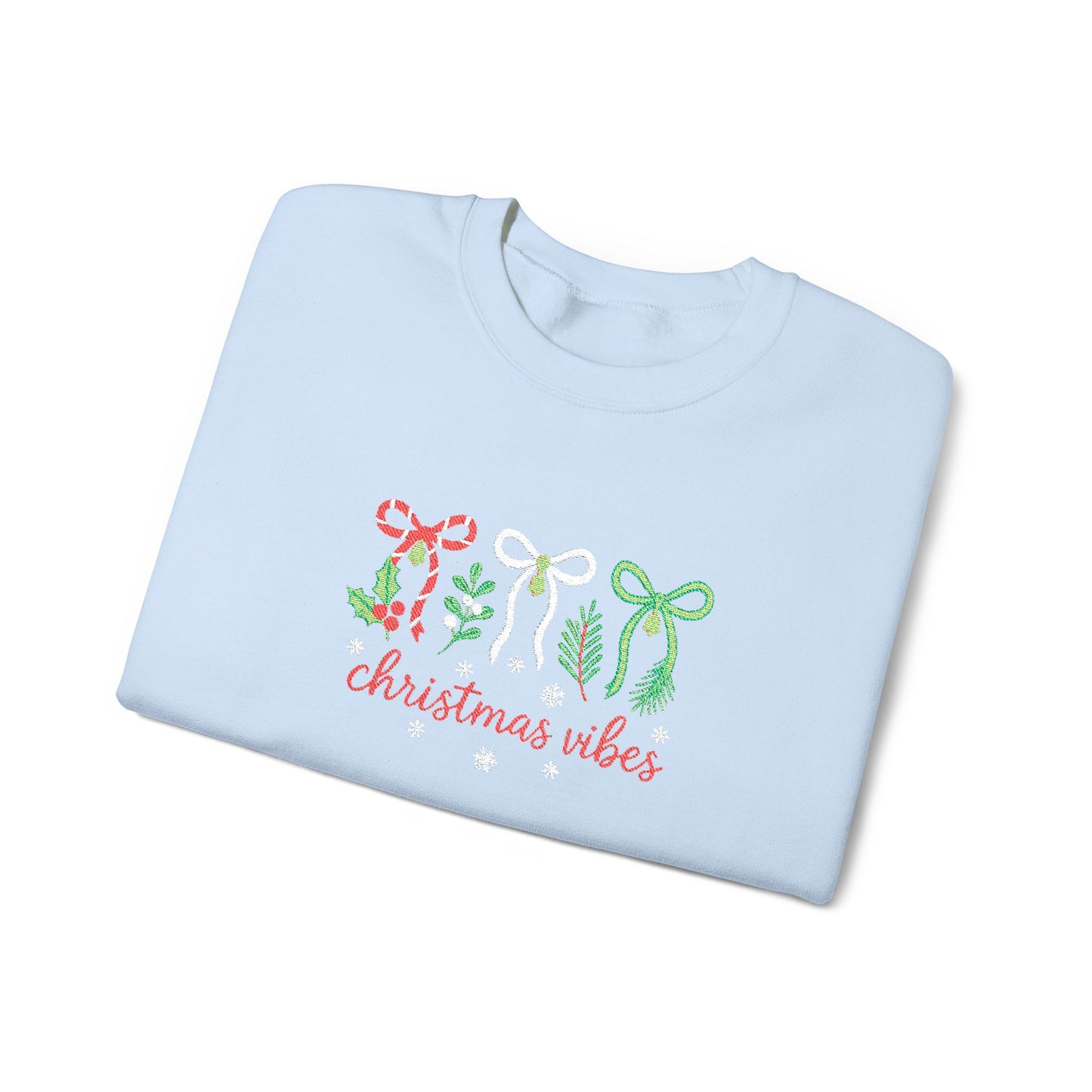 Embroidered Christmas Vibes Sweatshirt