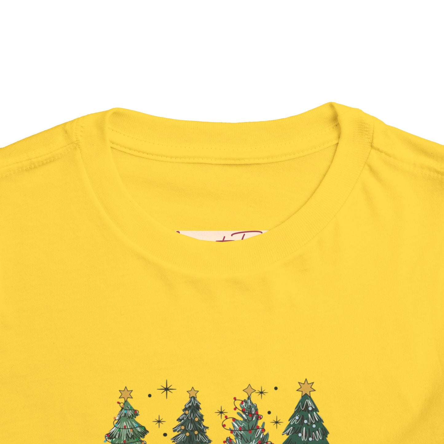 Cozy Christmas Toddler Tee with Tree Design | Perfect for Holiday Photos, Gift, Family Gatherings, Christmas Celebrations, Kids Apparel
