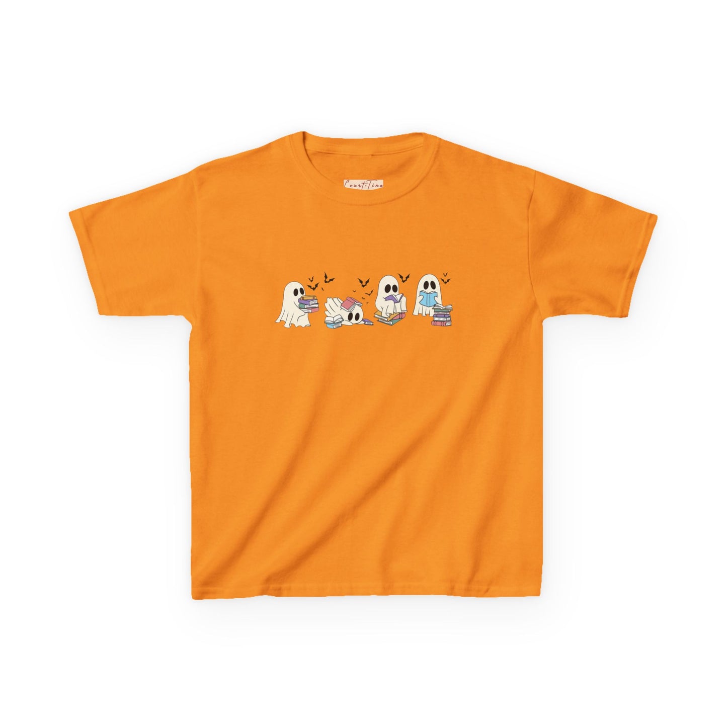 Kids Tee - Reading Ghost Fun & Playful Cotton Shirt for Boys & Girls, Kids' Gift, Birthday, Everyday Wear, Cute Animal Design