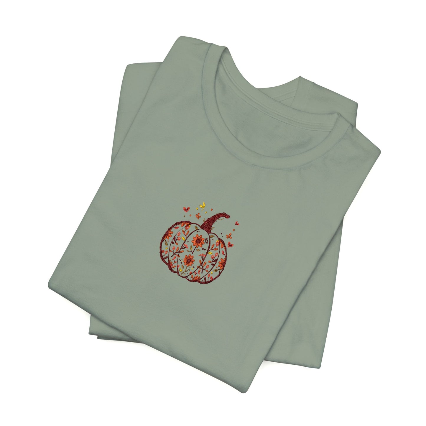Pumpkin Embroidered Tee
