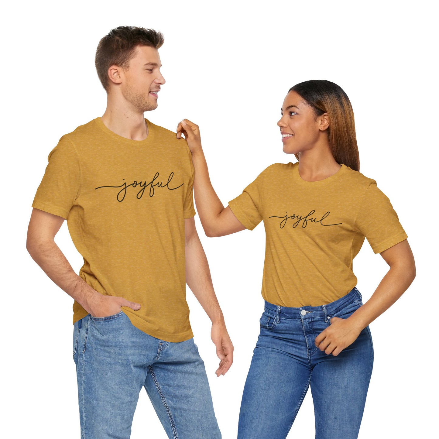 Joyful Unisex Short Sleeve Tee, Positive Vibes Shirt, Gift for Friends, Everyday Comfort, Inspirational Wear, Casual Style Tee