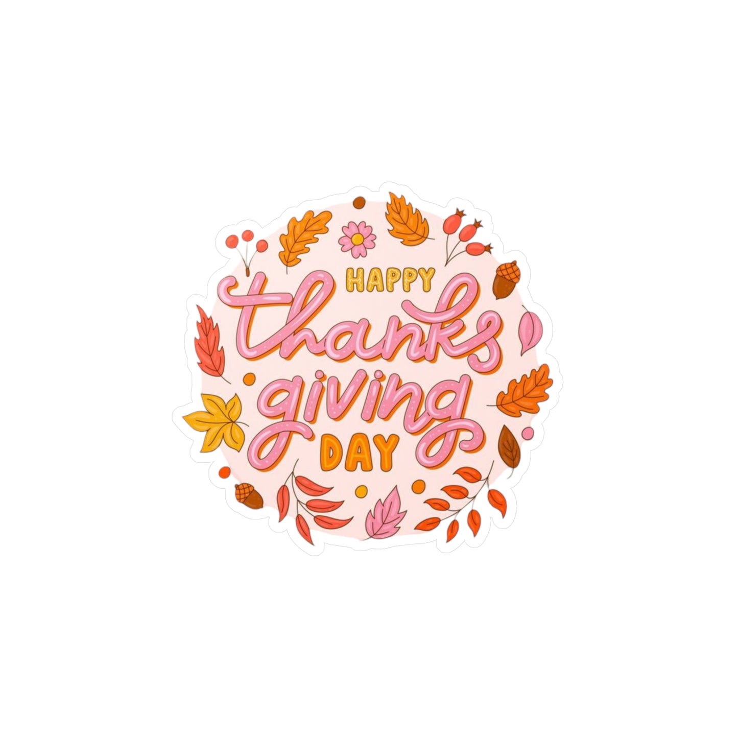Thanksgiving Kiss-Cut Vinyl Decals