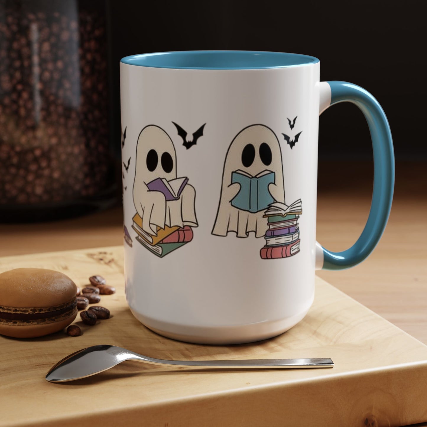 Ghostly Book Lover Coffee Mug - Spooky Reading Gift for Halloween, Literary Enthusiasts, Bookworm Accessories, Cute Ghost Mug, [...]