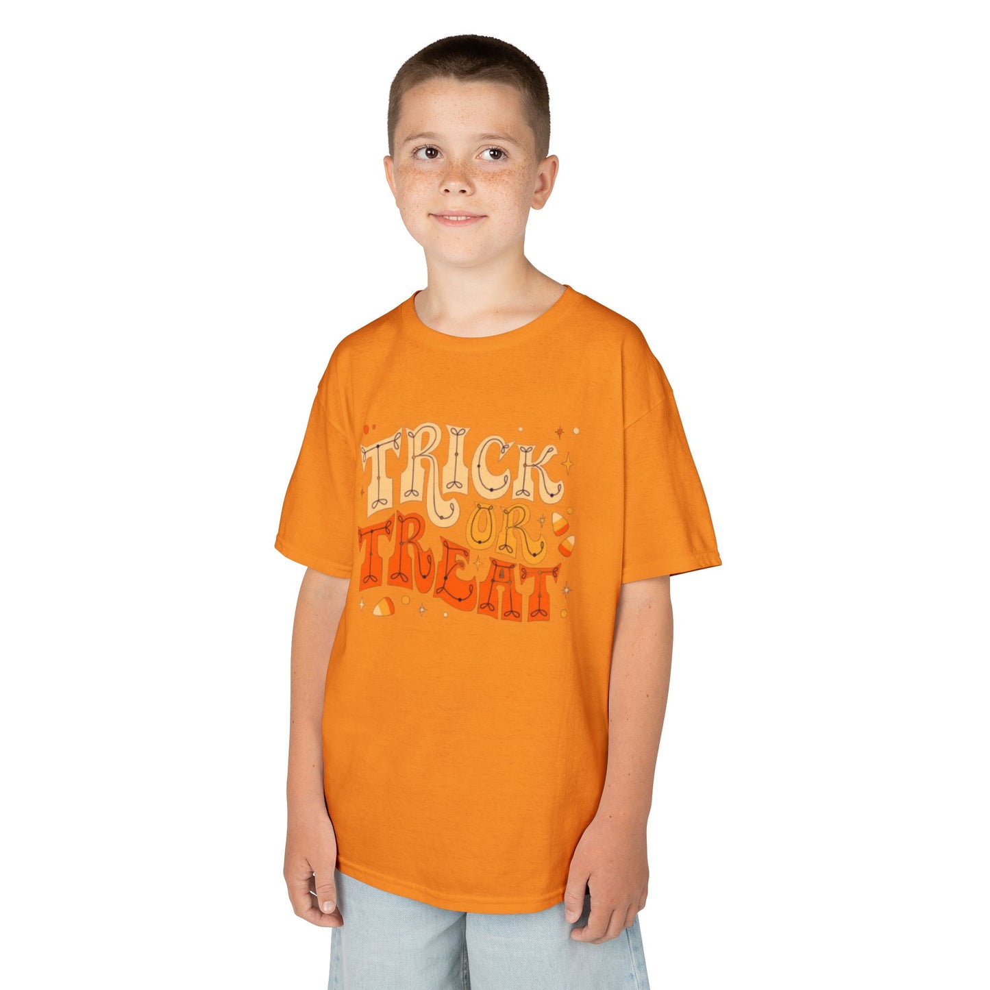 Kids Halloween Tee, Trick or Treat T-Shirt, Halloween Costume Shirt, Spooky Kids Apparel, Fall Festivity Tee