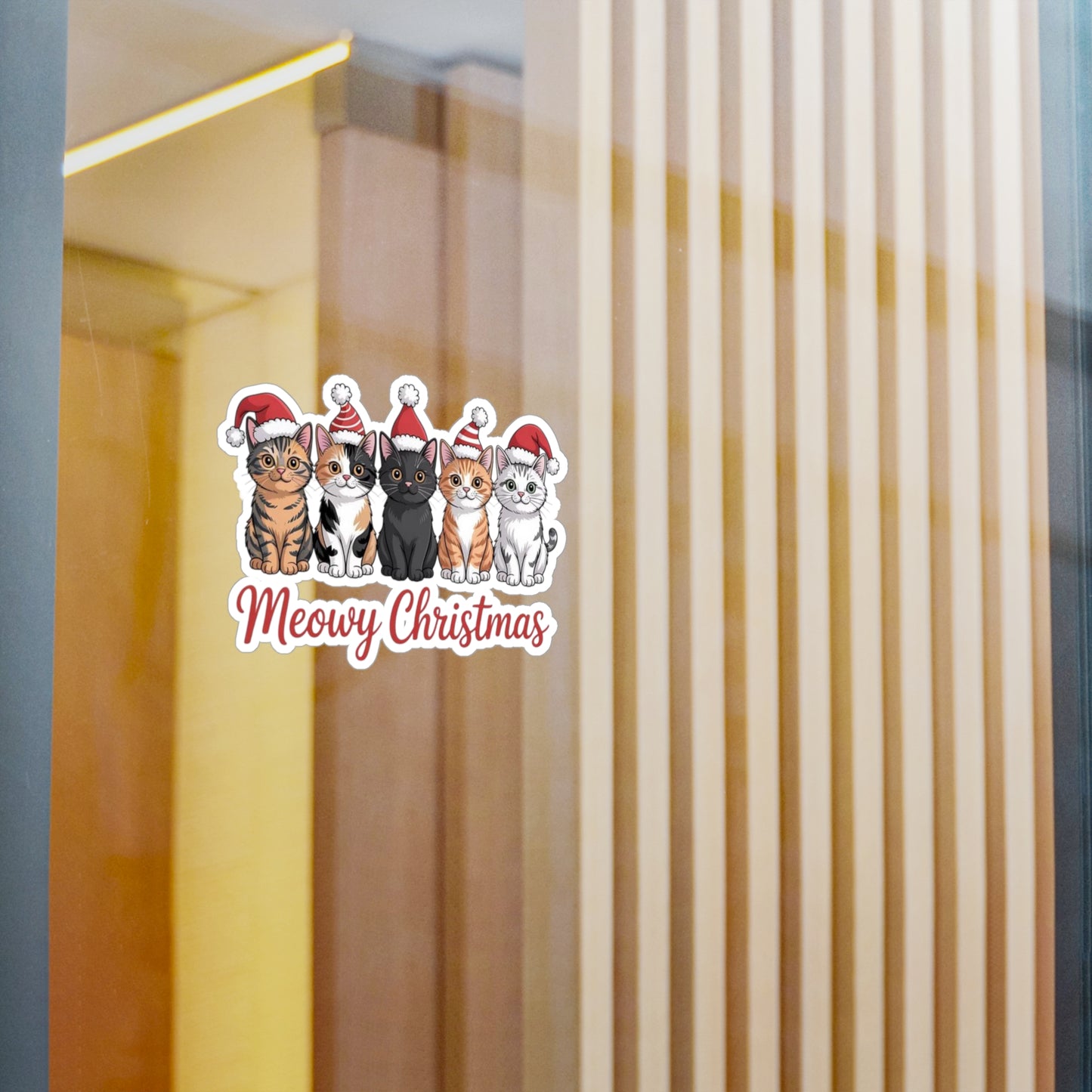 Christmas Cat Vinyl Decal