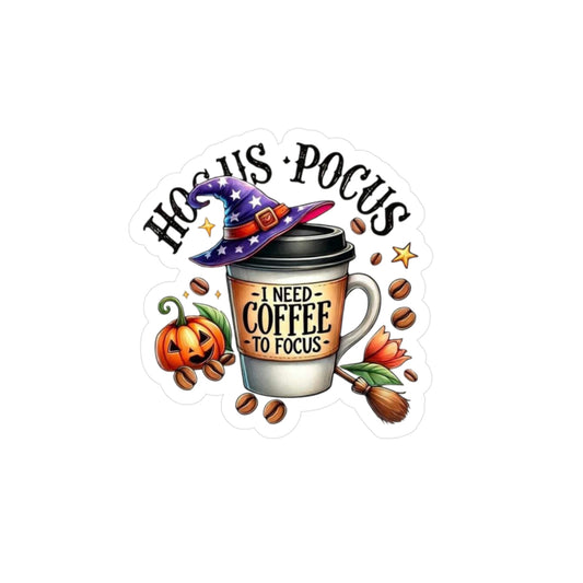 Halloween Coffee Kiss-Cut Vinyl Decals | Hocus Pocus Stickers