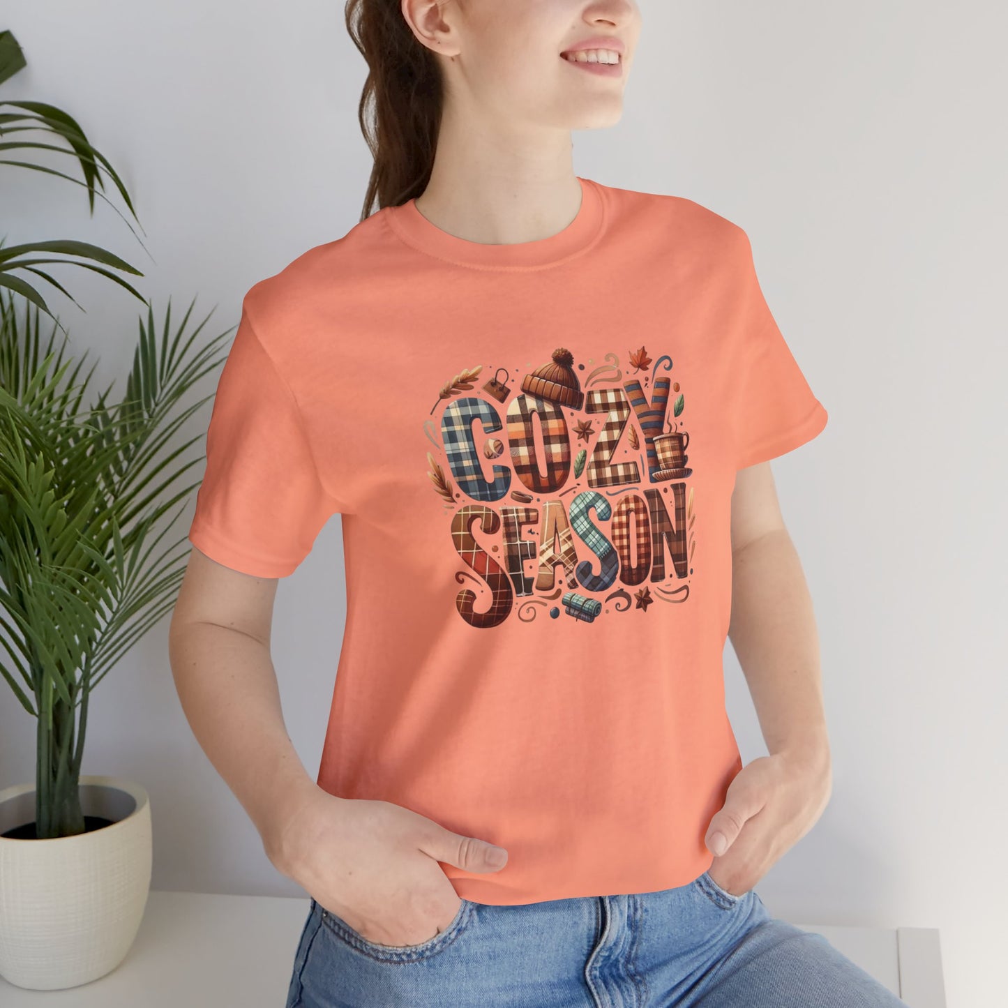 Cozy Season Tee, Comfortable Unisex Shirt for Fall, Autumn Outfit, Gift for Thanksgiving, Casual Wear, Seasonal T-Shirt