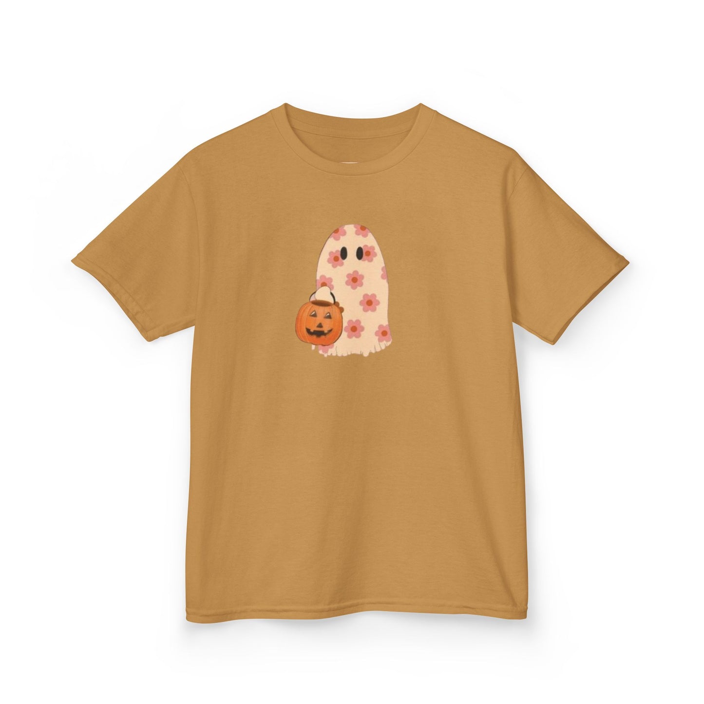 Halloween Kids Tee, Cute Ghost and Pumpkin, Kids Halloween Shirt, Fun Fall Apparel, Trick or Treat Tee, Kids Costume Top