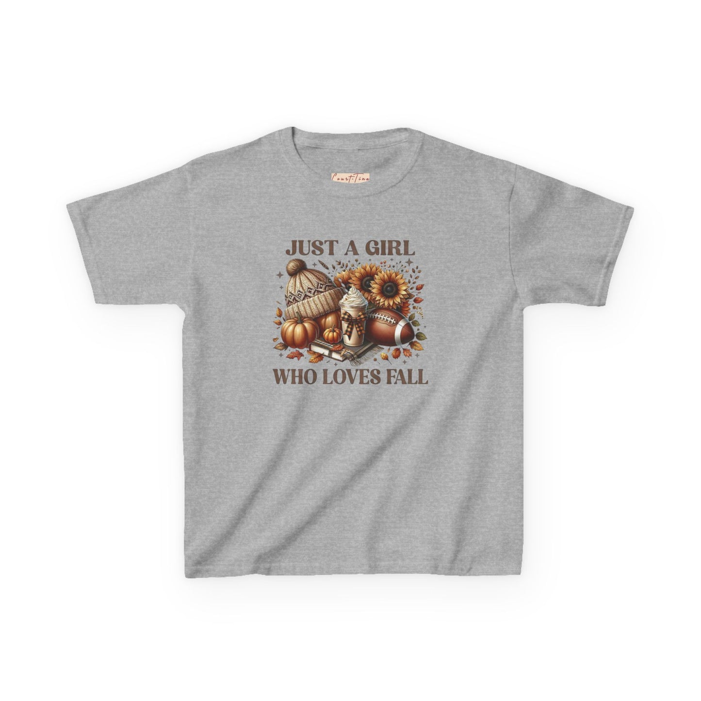 Just a Girl Who Loves Fall Kids Tee- Cozy Autumn Clothing