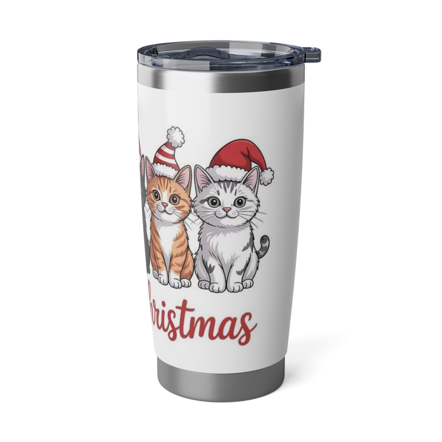 Christmas Cats Tumbler | Cute Cat Travel Mug, Holiday Gift, Pet Lover Cup, Personalized Christmas Mug, Winter Drinkware