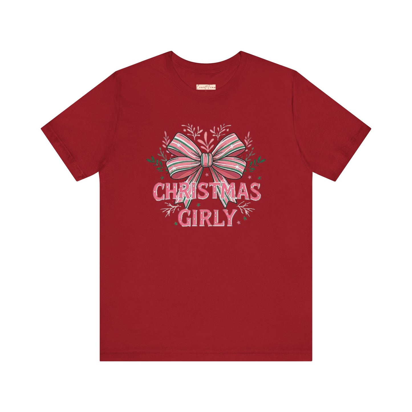 Christmas Girly Short Sleeve Tee, Holiday T-Shirt, Gift Idea, Festive Apparel, Seasonal Top, Christmas Outfit