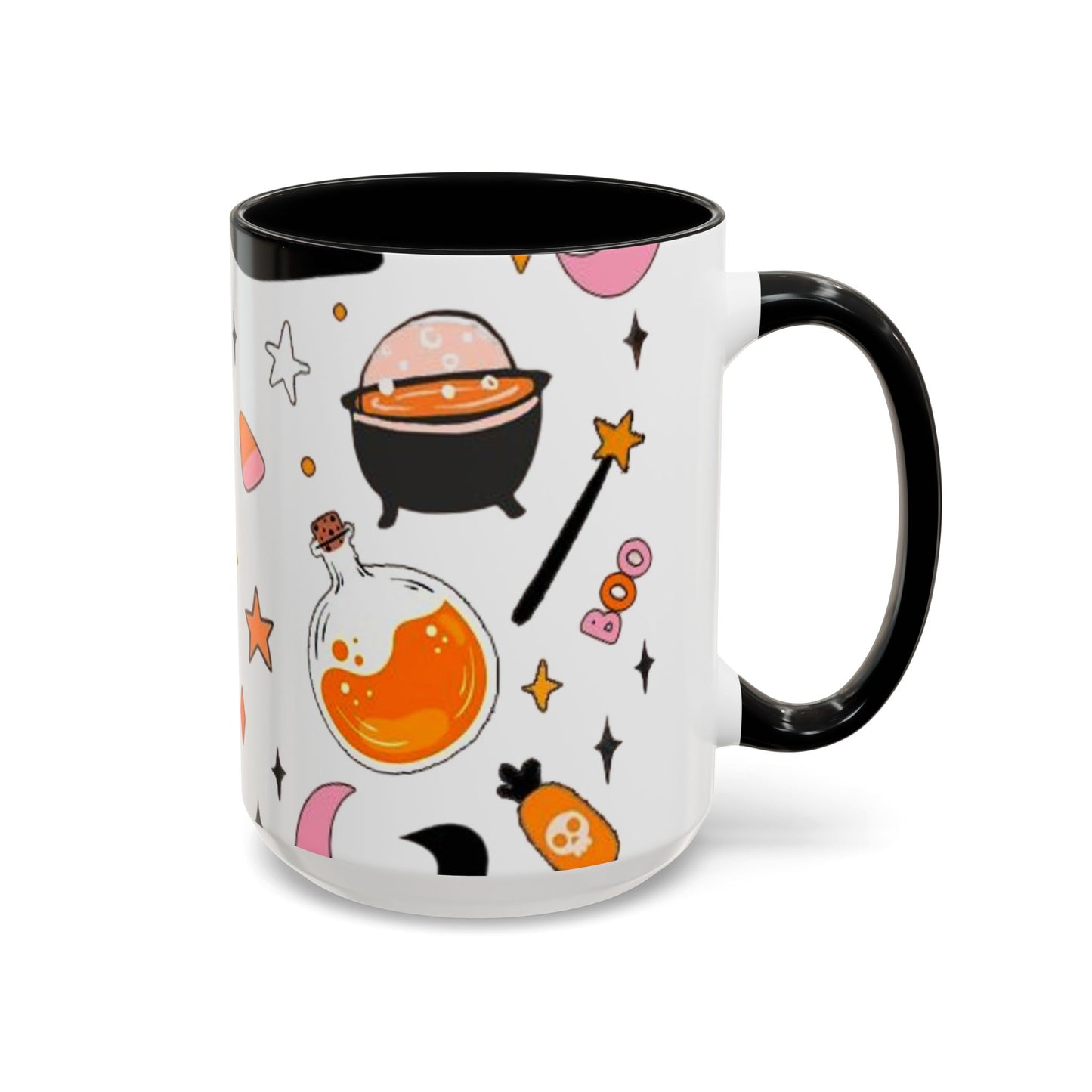 Halloween Accent Coffee Mug - Spooky Cute Designs, Perfect for Fall Décor, Pumpkin, Trick-or-Treat, Autumn Gift, Kids & Adults