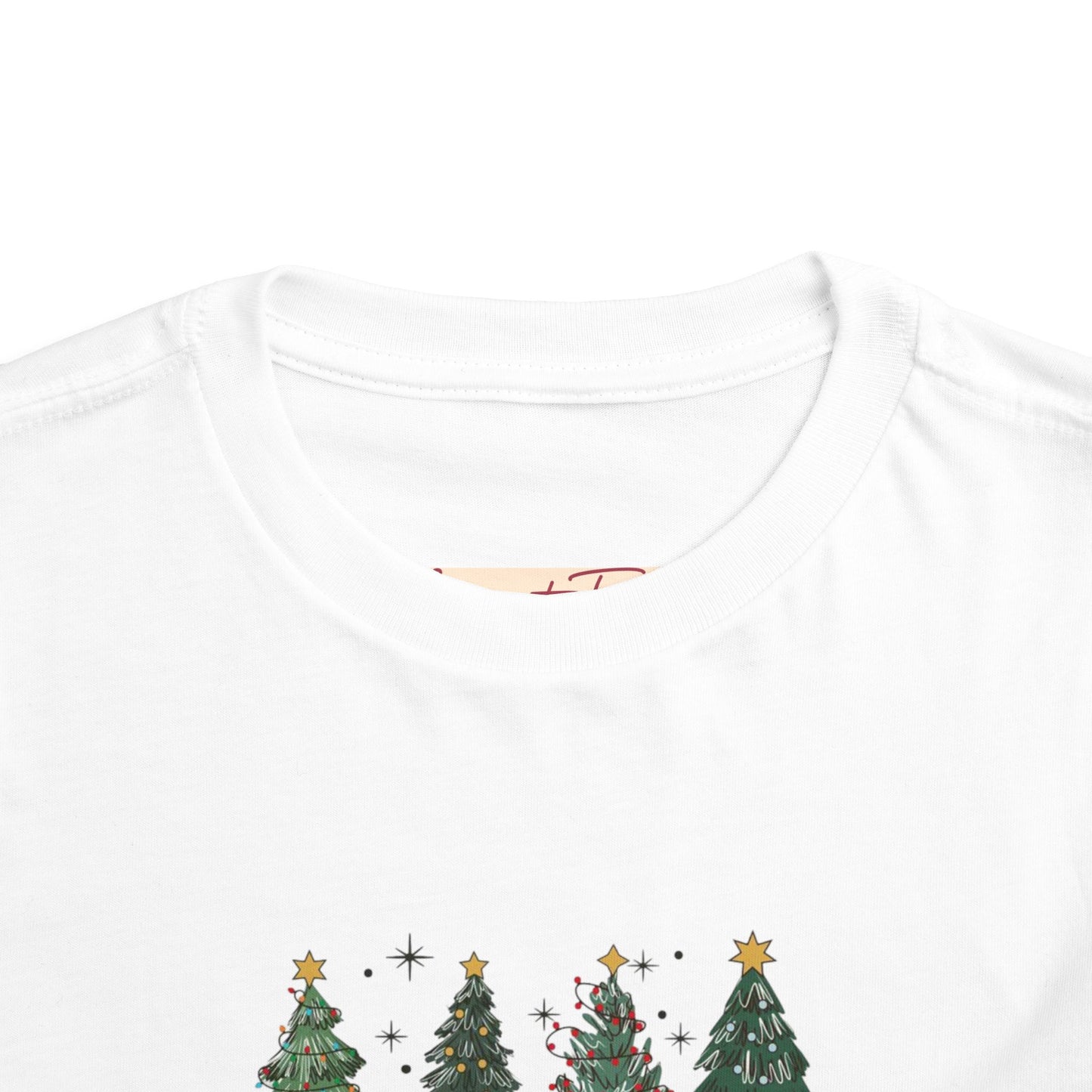 Cozy Christmas Toddler Tee with Tree Design | Perfect for Holiday Photos, Gift, Family Gatherings, Christmas Celebrations, Kids Apparel