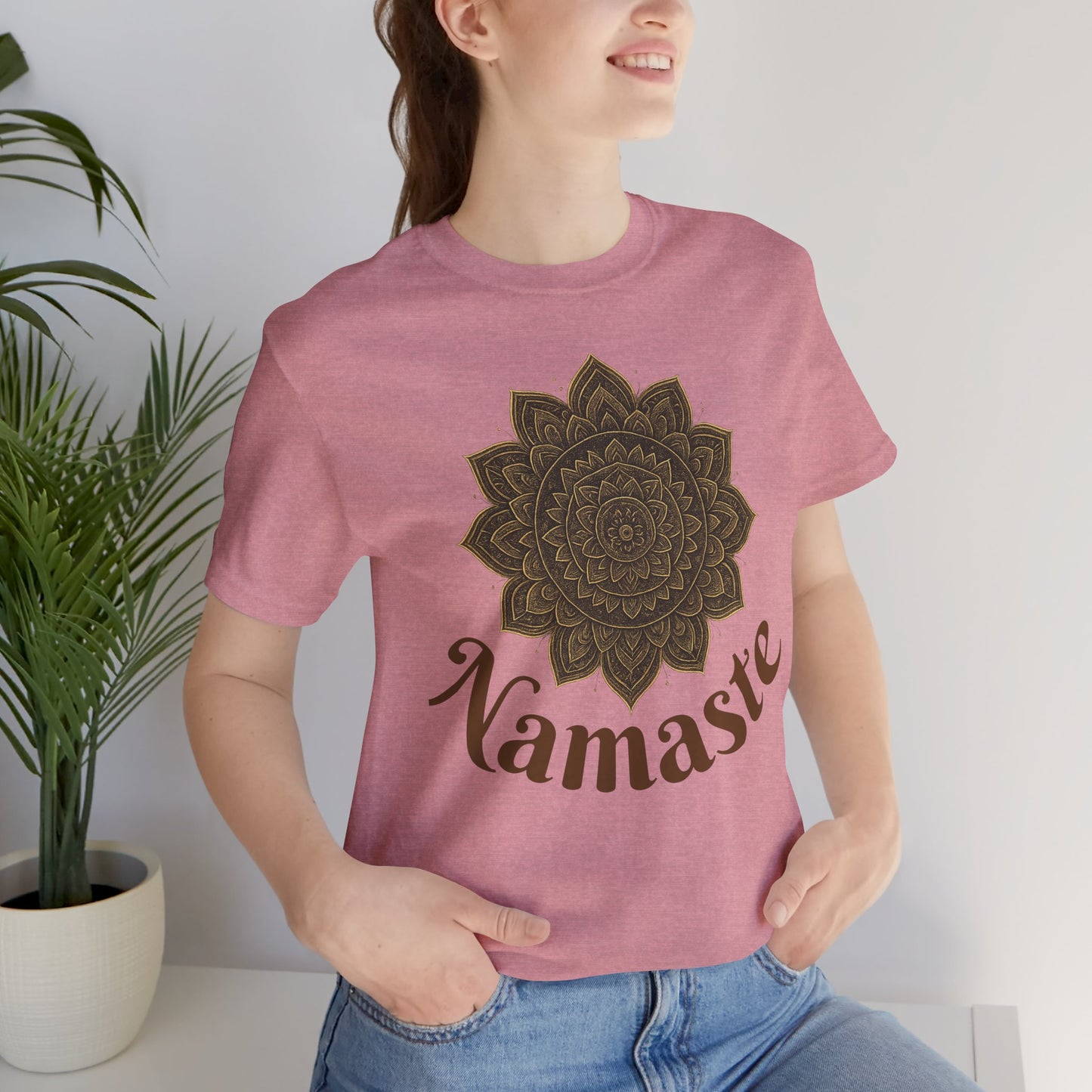 Bohemian Mandala Unisex Jersey Tee - Casual Wear, Graphic T-Shirt, Gift for Yoga Lovers, Spiritual Apparel, Everyday Comfort