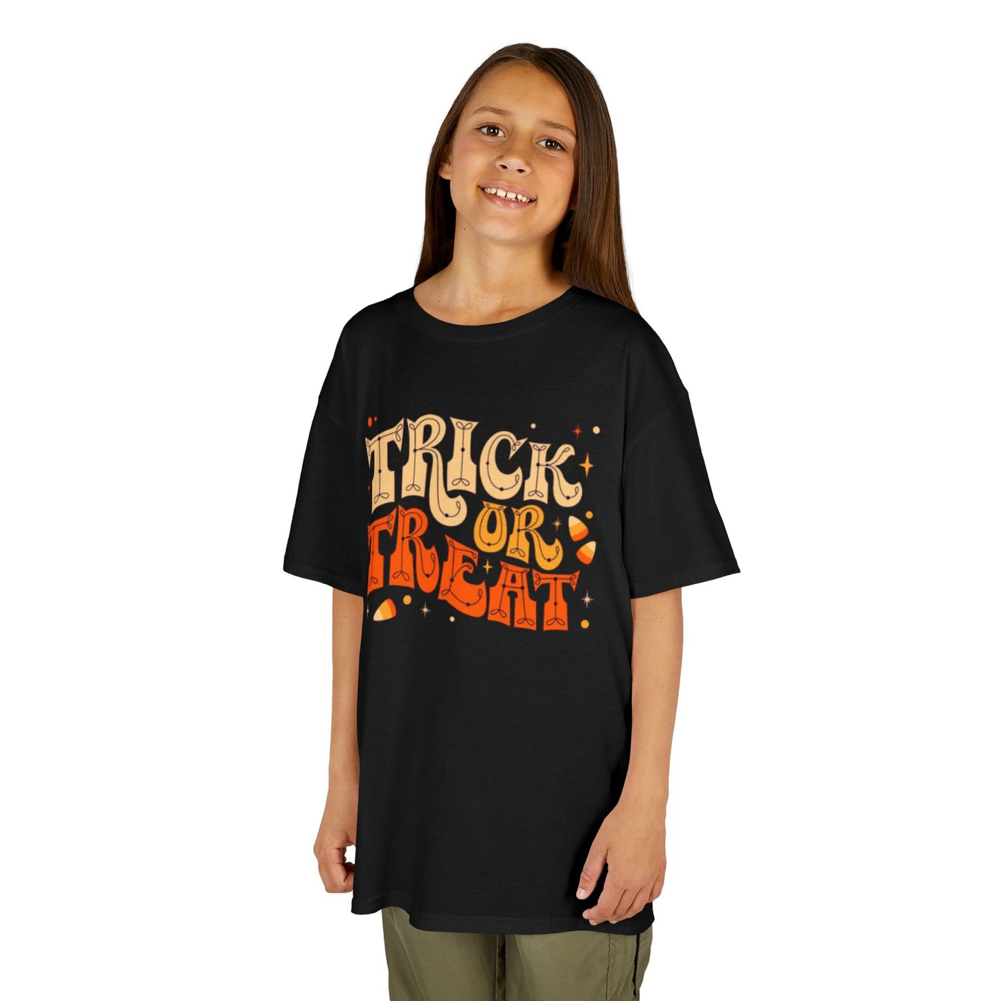 Kids Halloween Tee, Trick or Treat T-Shirt, Halloween Costume Shirt, Spooky Kids Apparel, Fall Festivity Tee