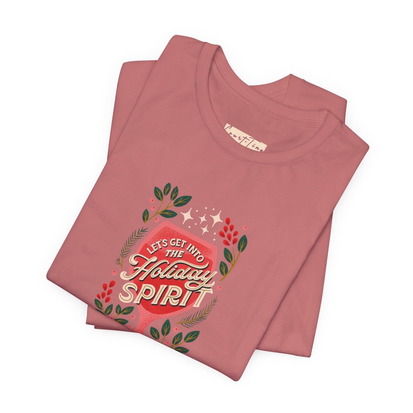 Holiday Spirit Short Sleeve Tee - Unisex Jersey T-Shirt, Festive Casual Wear, Christmas Gift, Family Gatherings, Seasonal Apparel