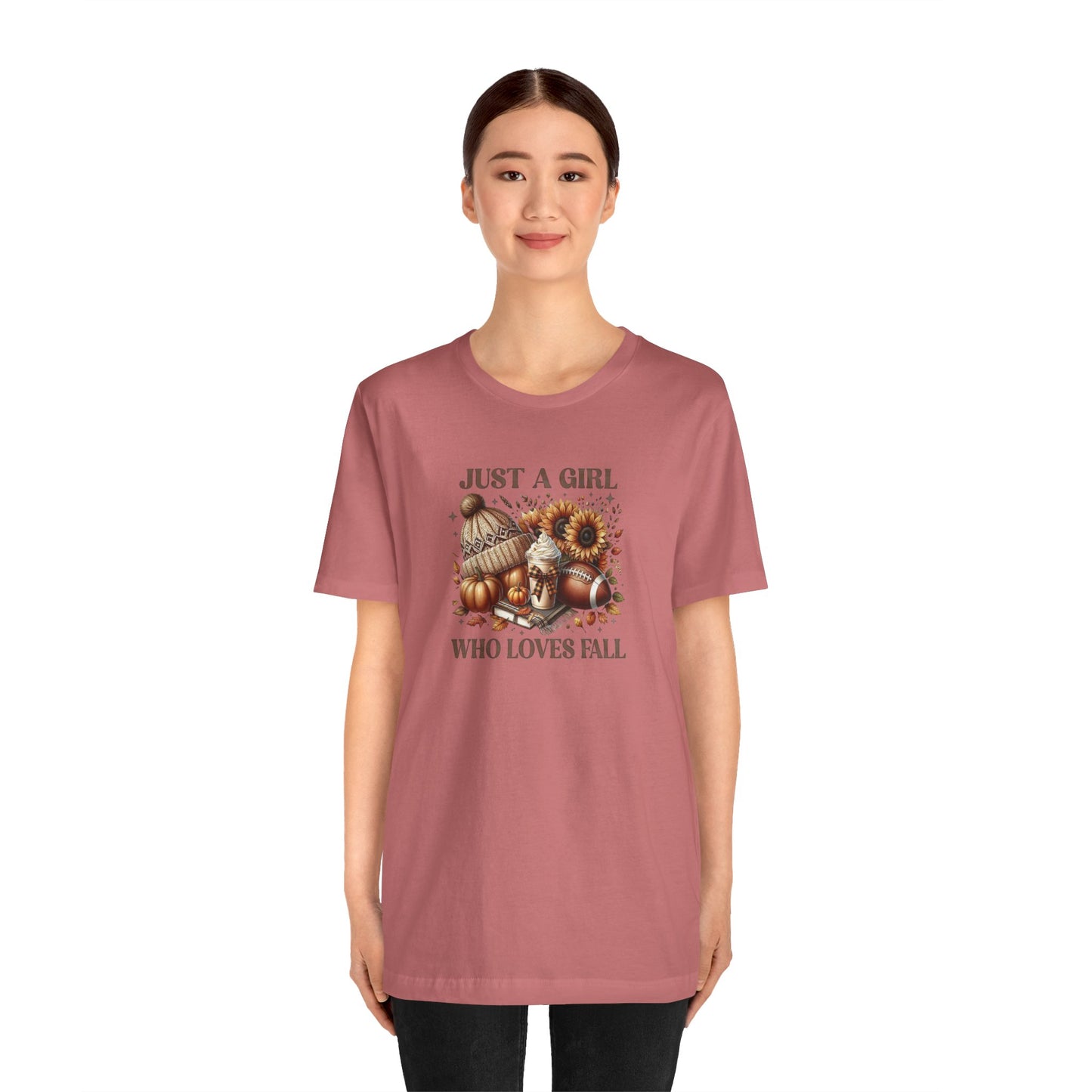 Fall Lover Tee, Just a Girl Who Loves Fall Shirt, Autumn Graphic Tee, Seasonal Sweatshirt, Cozy Fall Apparel, Thanksgiving Gift