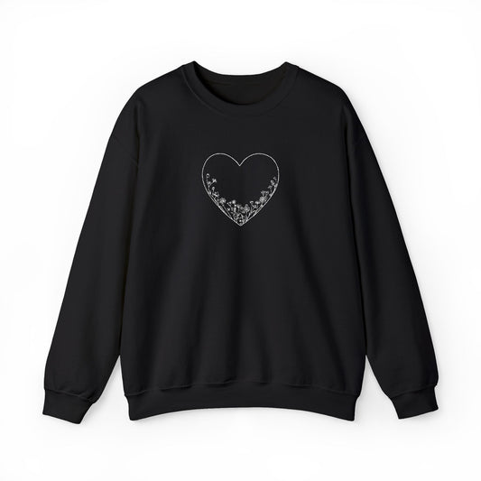 Heartfelt Love Crewneck Sweatshirt - Cozy Gift, Casual Wear, Valentine's Day, Anniversary, Comfort