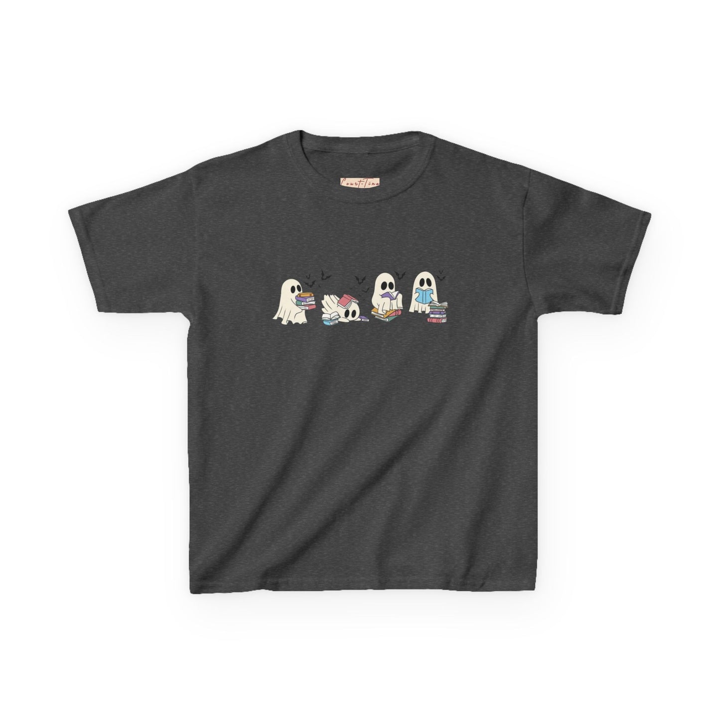 Kids Tee - Reading Ghost Fun & Playful Cotton Shirt for Boys & Girls, Kids' Gift, Birthday, Everyday Wear, Cute Animal Design