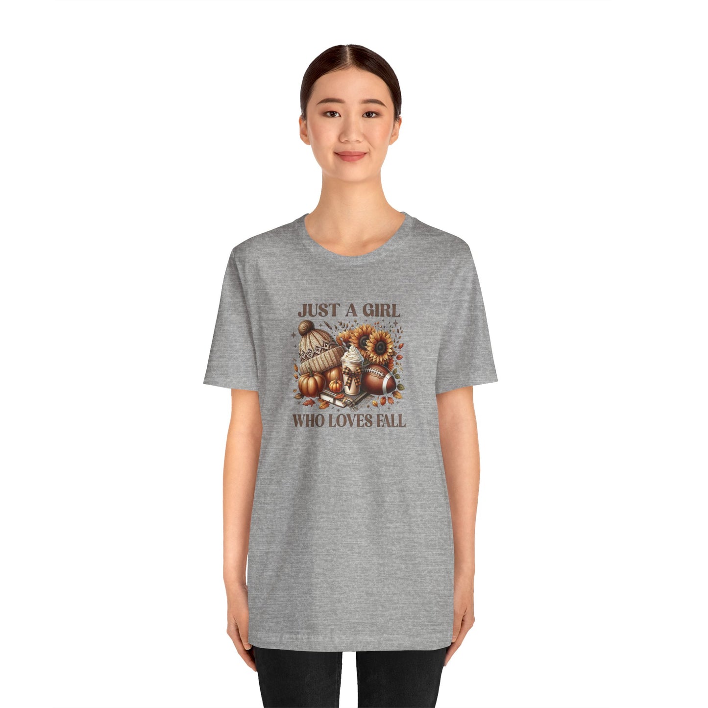 Fall Lover Tee, Just a Girl Who Loves Fall Shirt, Autumn Graphic Tee, Seasonal Sweatshirt, Cozy Fall Apparel, Thanksgiving Gift