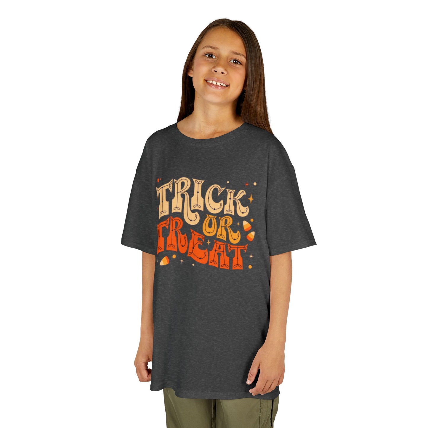 Kids Halloween Tee, Trick or Treat T-Shirt, Halloween Costume Shirt, Spooky Kids Apparel, Fall Festivity Tee