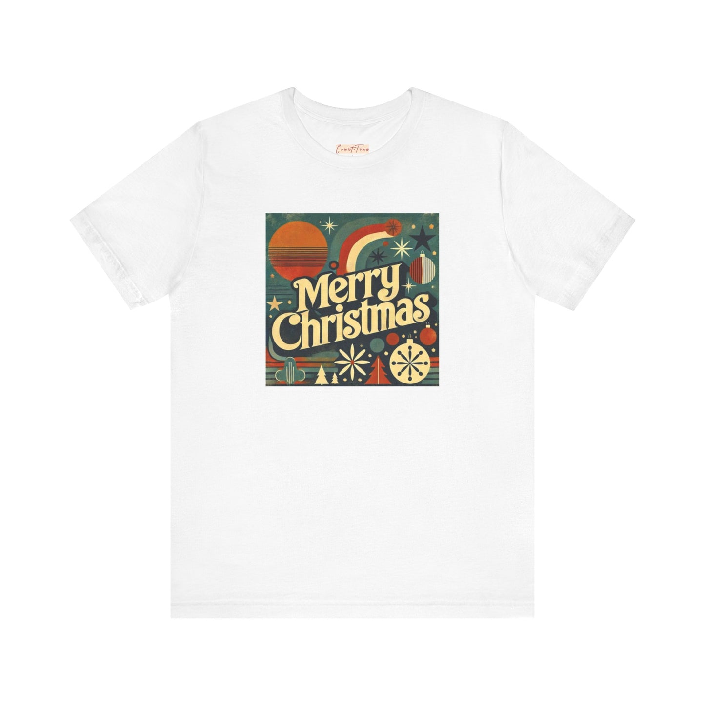 Vintage Retro Merry Christmas Unisex Short Sleeve Tee, Holiday Gift, Festive Shirt, Christmas Apparel, Casual Wear