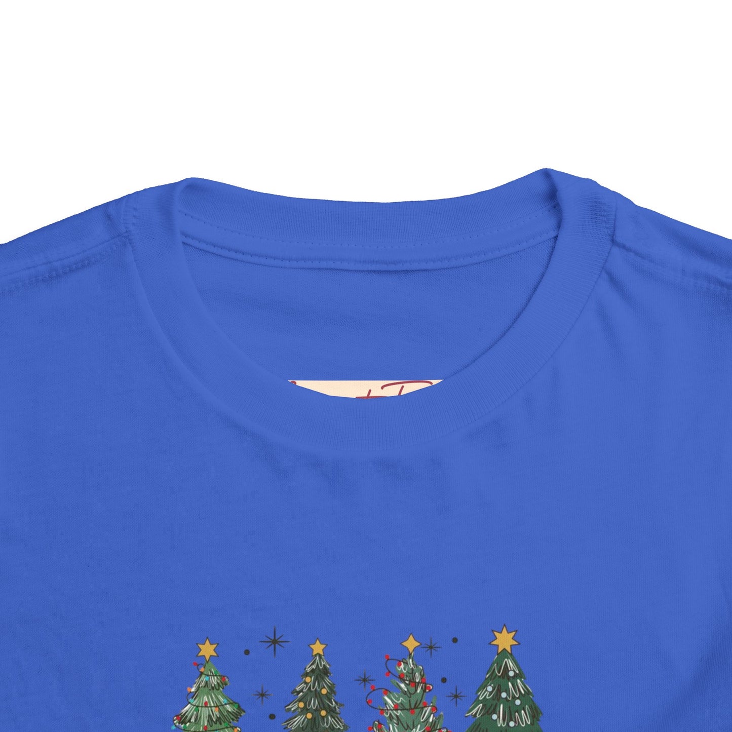 Cozy Christmas Toddler Tee with Tree Design | Perfect for Holiday Photos, Gift, Family Gatherings, Christmas Celebrations, Kids Apparel