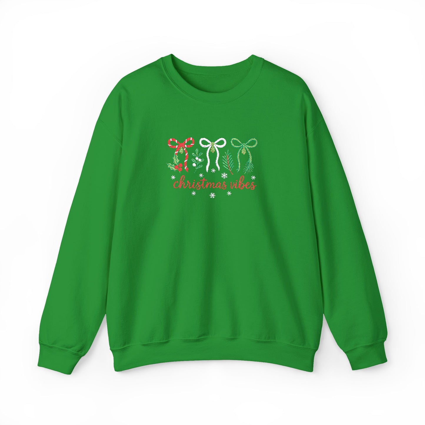 Embroidered Christmas Vibes Sweatshirt