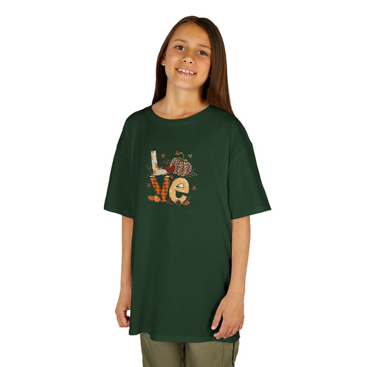 Kids Love Autumn Tee, Cute Kids T-Shirt, Animal Lovers Gift, Eco-Friendly Kids Shirt, Fun Kids Gift, Nature-Themed Apparel