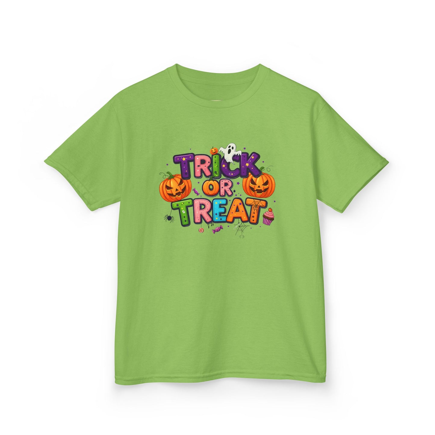 Kids Halloween Tee - Trick or Treat T-Shirt, Perfect for Halloween Parties, Costume, Pumpkin Designs, Fun Kids Apparel