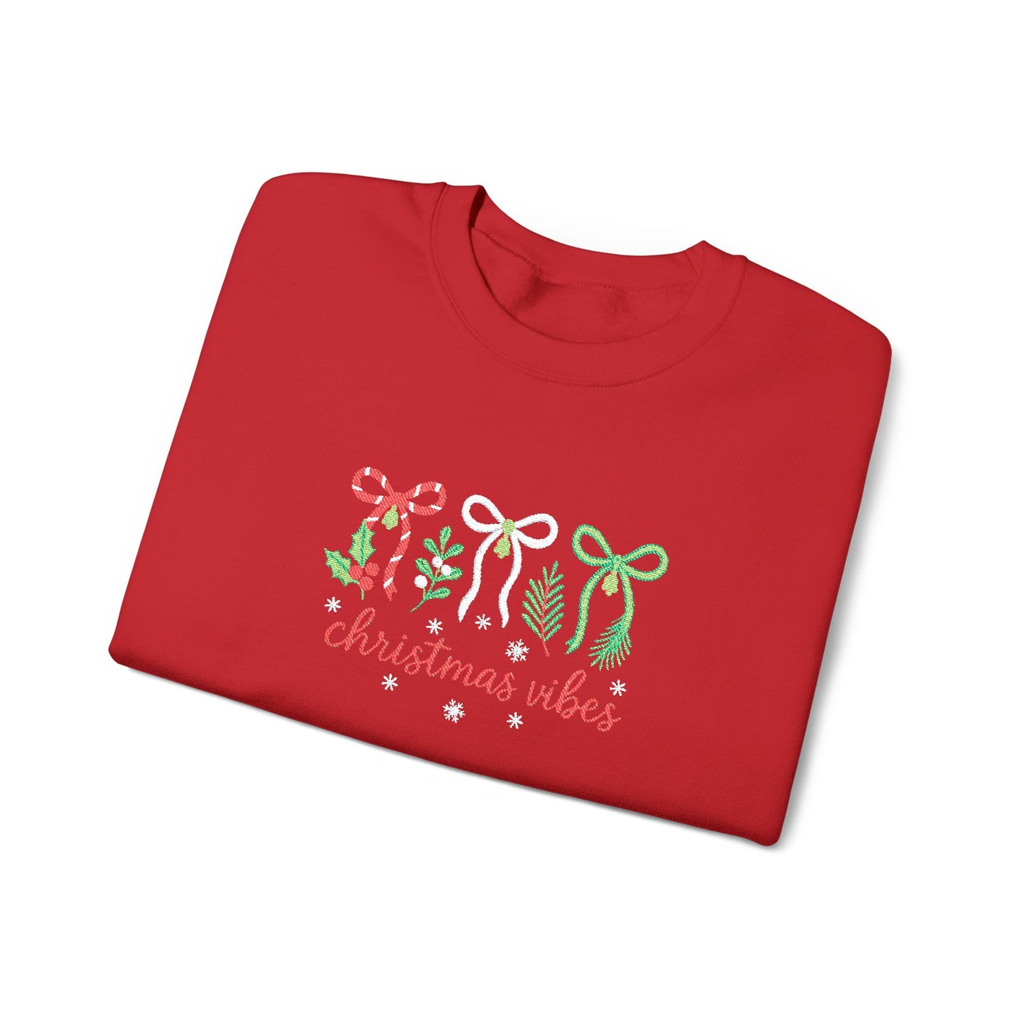Embroidered Christmas Vibes Sweatshirt