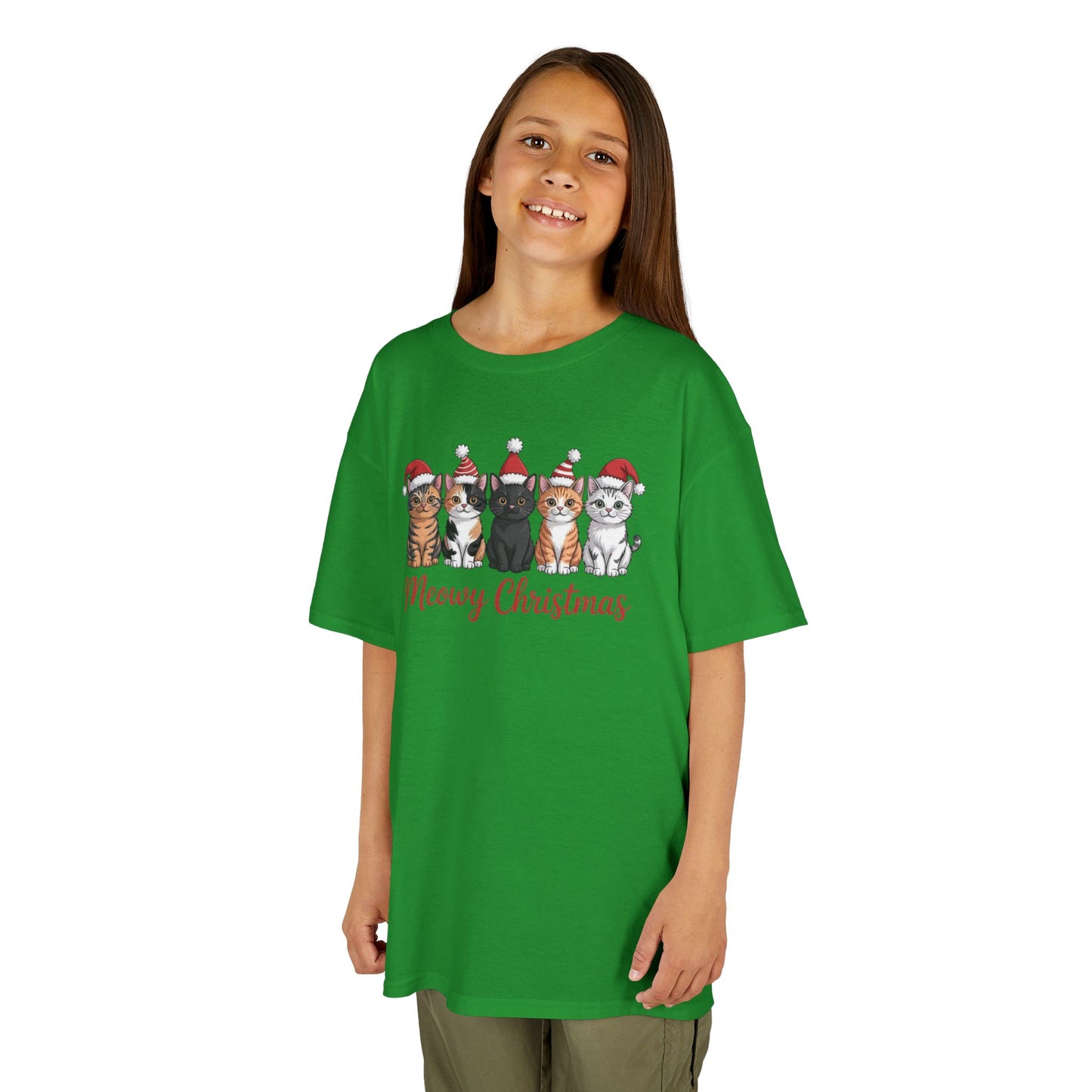Meowy Christmas Kids Tee