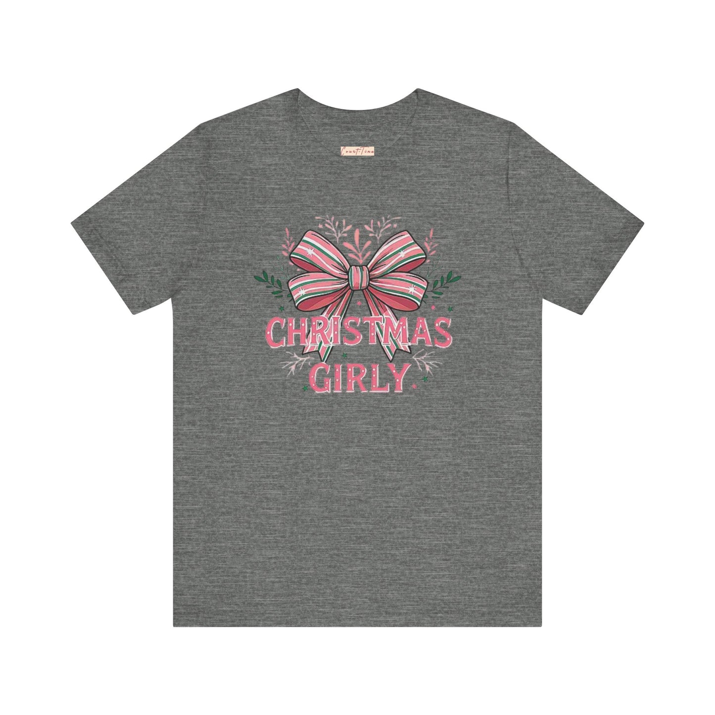Christmas Girly Short Sleeve Tee, Holiday T-Shirt, Gift Idea, Festive Apparel, Seasonal Top, Christmas Outfit