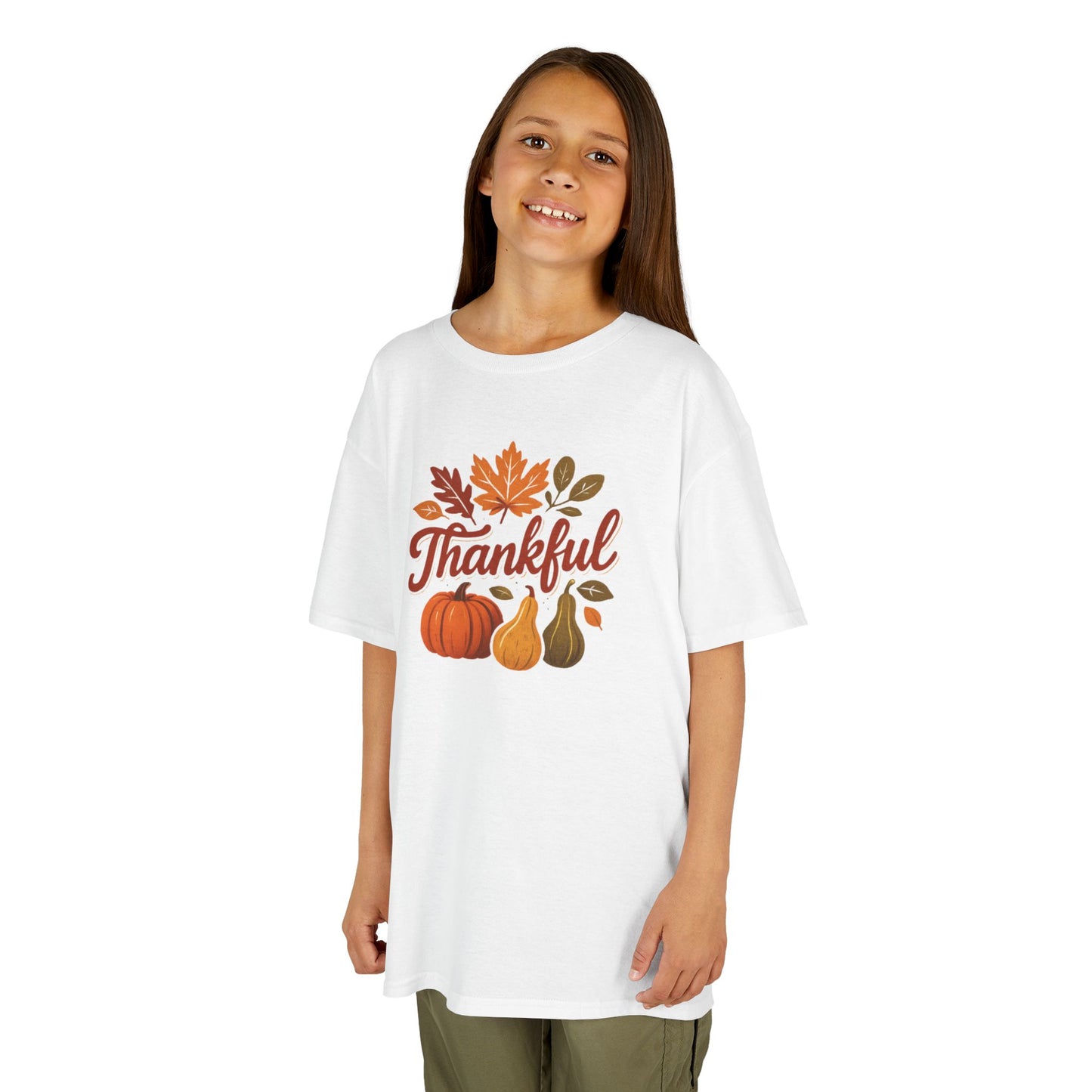 Thankful Kids Tee for Fall Celebrations, Autumn T-Shirt, Thanksgiving Apparel, Seasonal Kidswear, Family Gatherings Clothing