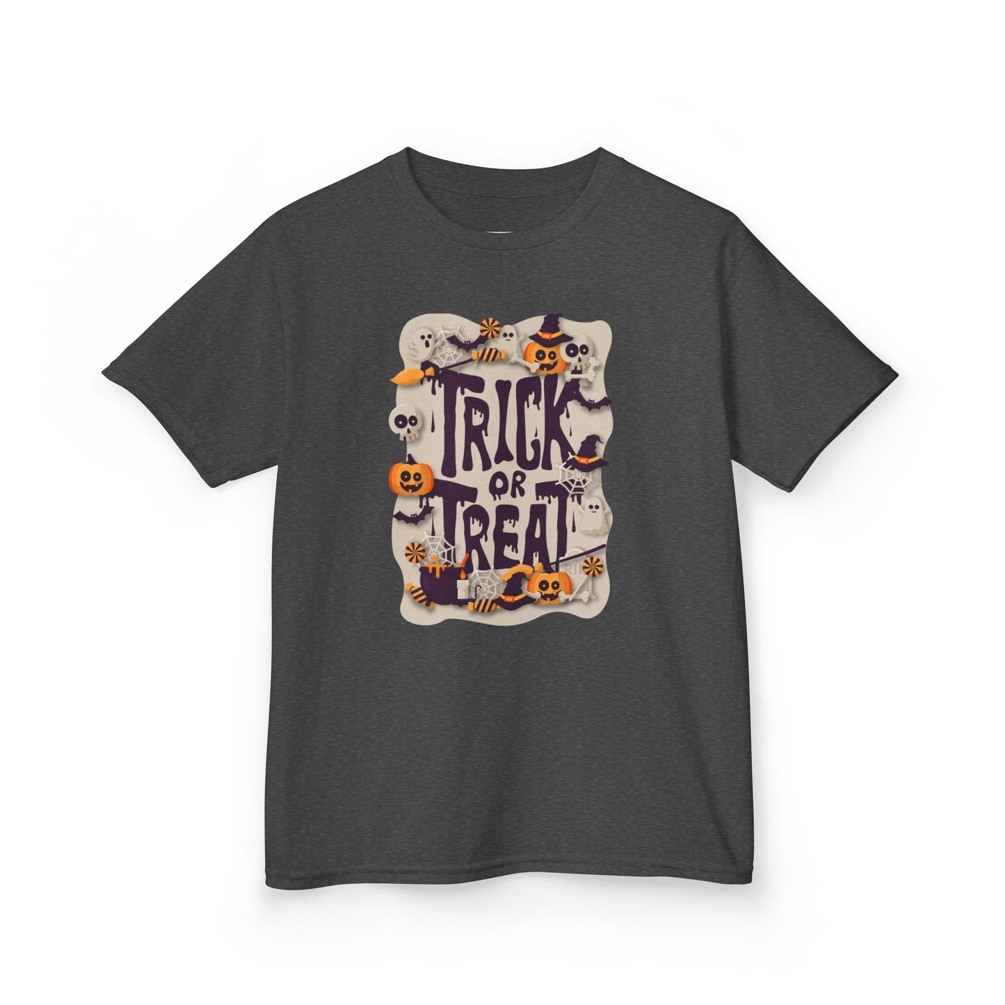 Kids Halloween Tee, Trick or Treat Shirt, Fun Fall Apparel, Halloween Costume, Kids Graphic Tee, Spooky Season T-Shirt