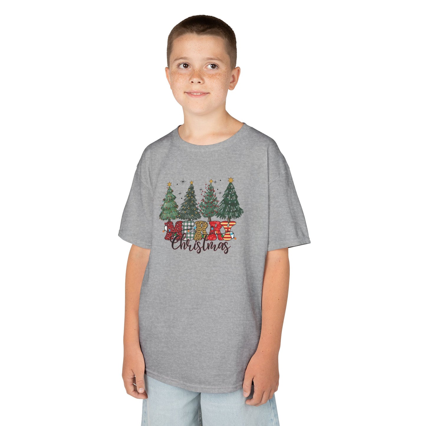 Merry Christmas Festive Kids Tee - Merry Christmas Design, Holiday Gift, Fun Family Outfits, Cute Christmas Apparel, Winter Merch